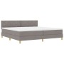 Cama con Somier, Colchón & LED Taupe 200x200 cm Tela by , Beds and slatted bases - Ref: Foro24-3342545, Price: 643,45 €, Disc...