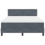 Cama Box Spring con colchón y LED Gris Oscuro 140x190 cm Terciopelo by , Beds and slatted bases - Ref: Foro24-3342585, Price:...