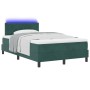Cama con somier y colchón con LED verde oscuro 120x200 cm terciopelo by , Beds and slatted bases - Ref: Foro24-3342713, Price...