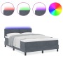 Cama con Somier y Colchón  con LED Gris Oscuro 160x200 cm de Terciopelo | Foro24.es | Tu tienda online para hogar, jardín y más Foro24.es