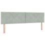 Cama Box Spring  con colchón y luz LED Gris Claro 180x200 cm Aterciopelado | Foro24.es | Tu tienda online para hogar, jardín y más Foro24.es