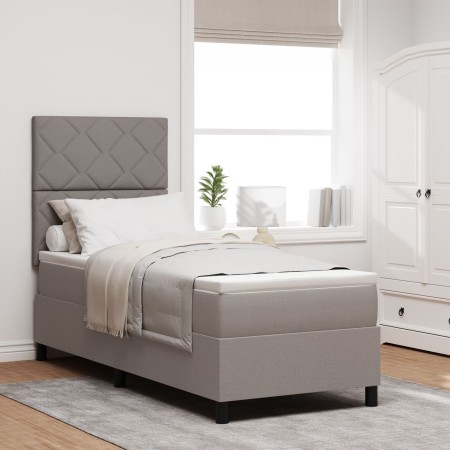Cama con Base de Muelles y Colchón con Luz LED Taupe 80x200 cm Tela | Foro24.es | Tu tienda online para hogar, jardín y más Foro24.es