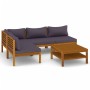 Gartenmöbel 5 Stück Kissen aus massivem Akazienholz von vidaXL, Gartensets - Ref: Foro24-3086919, Preis: 476,06 €, Rabatt: %