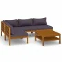 Muebles de jardín 5 pzas cojines madera maciza de acacia de vidaXL, Conjuntos de jardín - Ref: Foro24-3086919, Precio: 544,21...