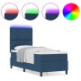 Cama con Resortes y Colchón y LED Azul 80x200 cm Tela by , Beds and slatted bases - Ref: Foro24-3342906, Price: 359,03 €, Dis...