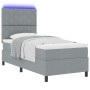 Cama Box Spring con Colchón y LED Gris Claro 90x190 cm Tela by , Beds and slatted bases - Ref: Foro24-3342907, Price: 332,69 ...