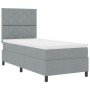 Cama Box Spring con Colchón y LED Gris Claro 90x190 cm Tela by , Beds and slatted bases - Ref: Foro24-3342907, Price: 332,69 ...