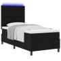 Cama con base de muelles con colchón & LED negra 90x190 cm de tela by , Beds and slatted bases - Ref: Foro24-3342909, Price: ...