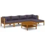 Gartenmöbel 6 Stück Kissen aus massivem Akazienholz von vidaXL, Gartensets - Ref: Foro24-3086897, Preis: 700,31 €, Rabatt: %