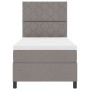 Cama con somier con colchón & LED taupe 100x200 cm de tela by , Beds and slatted bases - Ref: Foro24-3342925, Price: 384,60 €...