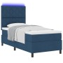 Cama Box Spring con Colchón y Luz LED Azul 100x200 cm Tela by , Beds and slatted bases - Ref: Foro24-3342927, Price: 385,29 €...