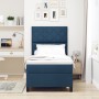 Cama Box Spring con Colchón y Luz LED Azul 100x200 cm Tela by , Beds and slatted bases - Ref: Foro24-3342927, Price: 385,29 €...