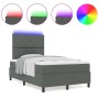 Cama con somier y colchón & LED Gris oscuro 120x190 cm Tela de , Camas y somieres - Ref: Foro24-3342929, Precio: 412,61 €