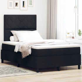 Cama con muelles ensacados con colchón & luz LED negra 120x200 cm tela by , Beds and slatted bases - Ref: Foro24-3342937, Pri...