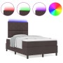 Cama con somier y colchón & LED marrón oscuro 120x200 cm tela | Foro24.es | Tu tienda online para hogar, jardín y más Foro24.es