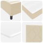 Cama con Base de Muelles y Colchón & LED Color Crema 120x200 cm Tela by , Beds and slatted bases - Ref: Foro24-3342940, Price...