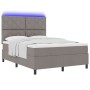 Cama con somier con colchón y LED taupe 160x200 cm tela by , Beds and slatted bases - Ref: Foro24-3342960, Price: 604,88 €, D...