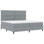 Cama con Somier y Colchón & Luz LED Gris 200x200 cm Tela | Foro24.es | Tu tienda online para hogar, jardín y más Foro24.es