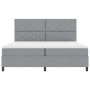 Cama con Somier y Colchón & Luz LED Gris 200x200 cm Tela | Foro24.es | Tu tienda online para hogar, jardín y más Foro24.es