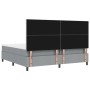 Cama con Somier y Colchón & Luz LED Gris 200x200 cm Tela | Foro24.es | Tu tienda online para hogar, jardín y más Foro24.es