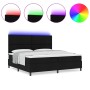 Cama con Somier con Colchón y LED Negra 200x200 cm Tela von , Betten und Lattenroste - Ref: Foro24-3342972, Preis: 678,71 €, ...