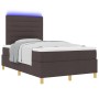 Cama con Somier con Colchón & LED Marrón Oscuro 120x190 cm de Tela | Foro24.es | Tu tienda online para hogar, jardín y más Foro24.es