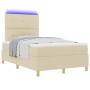 Cama con Base de Resortes y Colchón & LED Crema 120x190 cm Tela | Foro24.es | Tu tienda online para hogar, jardín y más Foro24.es