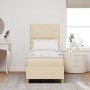 Base de Cama con Colchón y LED Crema 80x200 cm Tela by , Beds and slatted bases - Ref: Foro24-3343136, Price: 334,00 €, Disco...