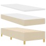 Base de Cama con Colchón y LED Crema 80x200 cm Tela by , Beds and slatted bases - Ref: Foro24-3343136, Price: 334,00 €, Disco...