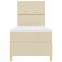 Base de Cama con Colchón y LED Crema 80x200 cm Tela by , Beds and slatted bases - Ref: Foro24-3343136, Price: 334,00 €, Disco...