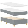 Cama tapizada con colchón y luz LED gris claro 90x190 cm de tela | Foro24.es | Tu tienda online para hogar, jardín y más Foro24.es