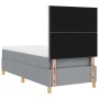 Cama tapizada con colchón y luz LED gris claro 90x190 cm de tela | Foro24.es | Tu tienda online para hogar, jardín y más Foro24.es