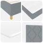 Cama tapizada con colchón y luz LED gris claro 90x190 cm de tela | Foro24.es | Tu tienda online para hogar, jardín y más Foro24.es