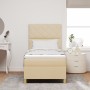 Cama con somier con colchón y LED crema 90x190 cm tela | Foro24.es | Tu tienda online para hogar, jardín y más Foro24.es