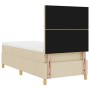 Cama con somier con colchón y LED crema 90x190 cm tela | Foro24.es | Tu tienda online para hogar, jardín y más Foro24.es