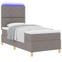 Cama con somier con colchón y LED taupe 100x200 cm tela | Foro24.es | Tu tienda online para hogar, jardín y más Foro24.es