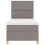 Cama con somier con colchón y LED taupe 100x200 cm tela | Foro24.es | Tu tienda online para hogar, jardín y más Foro24.es