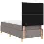 Cama con somier con colchón y LED taupe 100x200 cm tela | Foro24.es | Tu tienda online para hogar, jardín y más Foro24.es