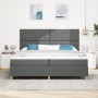 Cama con Base y Colchón & LED Gris Oscuro 200x200 cm de Tela by , Beds and slatted bases - Ref: Foro24-3343202, Price: 662,28...