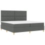 Cama con Base y Colchón & LED Gris Oscuro 200x200 cm de Tela by , Beds and slatted bases - Ref: Foro24-3343202, Price: 662,28...