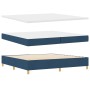 Cama con somier con colchón y LED azul 200x200 cm tela von , Betten und Lattenroste - Ref: Foro24-3343207, Preis: 675,83 €, R...