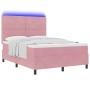 Cama con Somier y Colchón  con LED Rosa 160x200 cm de Terciopelo | Foro24.es | Tu tienda online para hogar, jardín y más Foro24.es