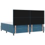 Cama Box Spring  con colchón y LED Azul Oscuro 200x200 cm de Terciopelo | Foro24.es | Tu tienda online para hogar, jardín y más Foro24.es