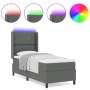 Cama Box Spring con colchón y LED Gris Oscuro 90x190 cm Tela by , Beds and slatted bases - Ref: Foro24-3343540, Price: 354,76...