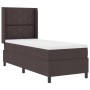 Cama Box Spring con Colchón y LED Marrón Oscuro 90x190 cm Tejido by , Beds and slatted bases - Ref: Foro24-3343542, Price: 34...