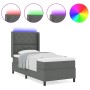 Cama con somier y colchón  con LED Gris Oscuro 90x200 cm Tela | Foro24.es | Tu tienda online para hogar, jardín y más Foro24.es