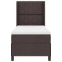 Cama Box Spring con Colchón y LED Marrón Oscuro 90x190 cm Tejido by , Beds and slatted bases - Ref: Foro24-3343542, Price: 34...