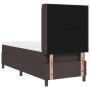 Cama Box Spring con Colchón y LED Marrón Oscuro 90x190 cm Tejido by , Beds and slatted bases - Ref: Foro24-3343542, Price: 34...