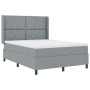 Cama con sommier y colchón con luz LED Gris Claro 160x200 cm Tela by , Beds and slatted bases - Ref: Foro24-3343574, Price: 5...