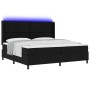 Cama Box Spring con Colchón y LED Negro 200x200 cm de Tela by , Beds and slatted bases - Ref: Foro24-3343590, Price: 694,44 €...